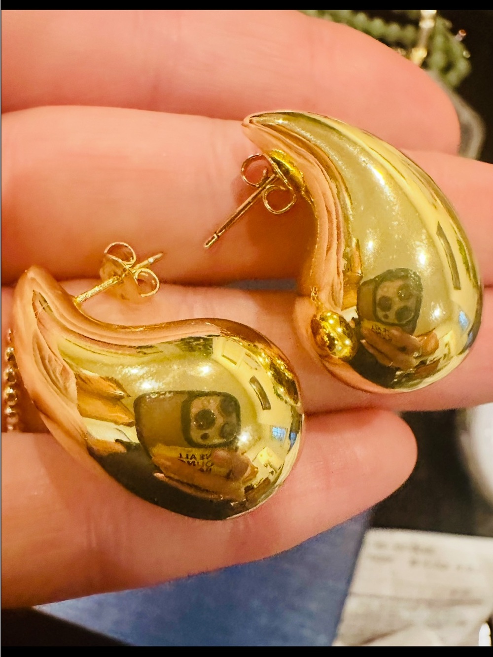 New XL gold over large earrings